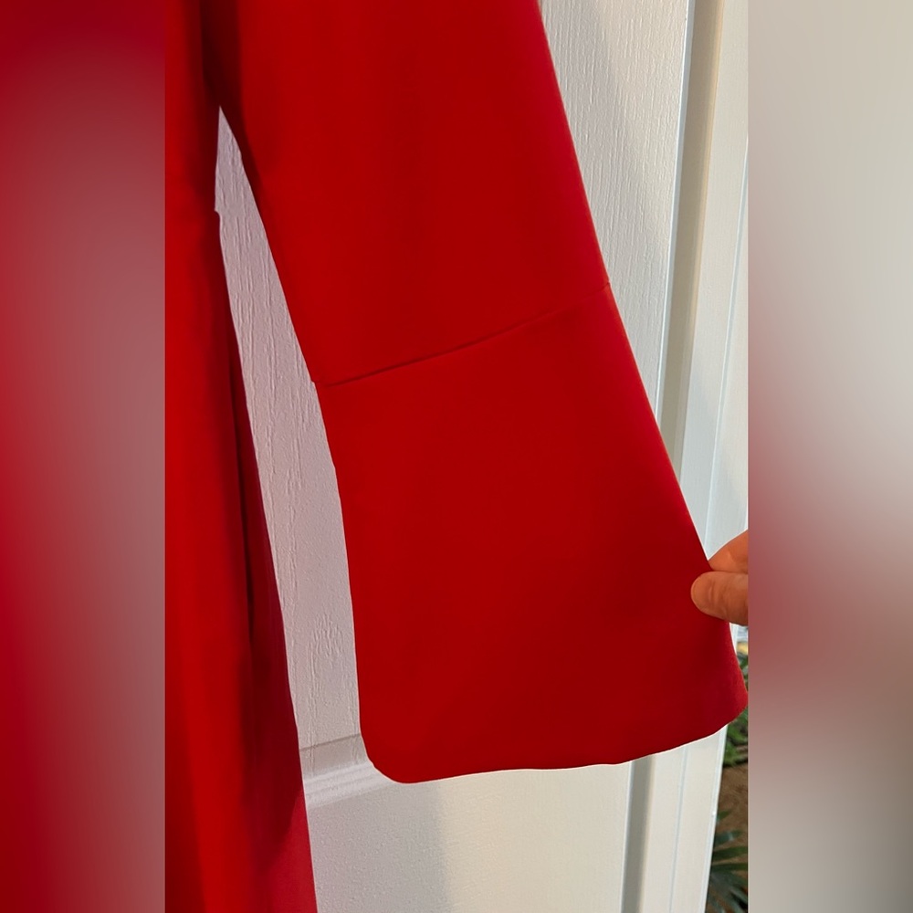 Banana Republic Stunning Red Back-tie Dress with bell sleeves - Picture 10 of 11